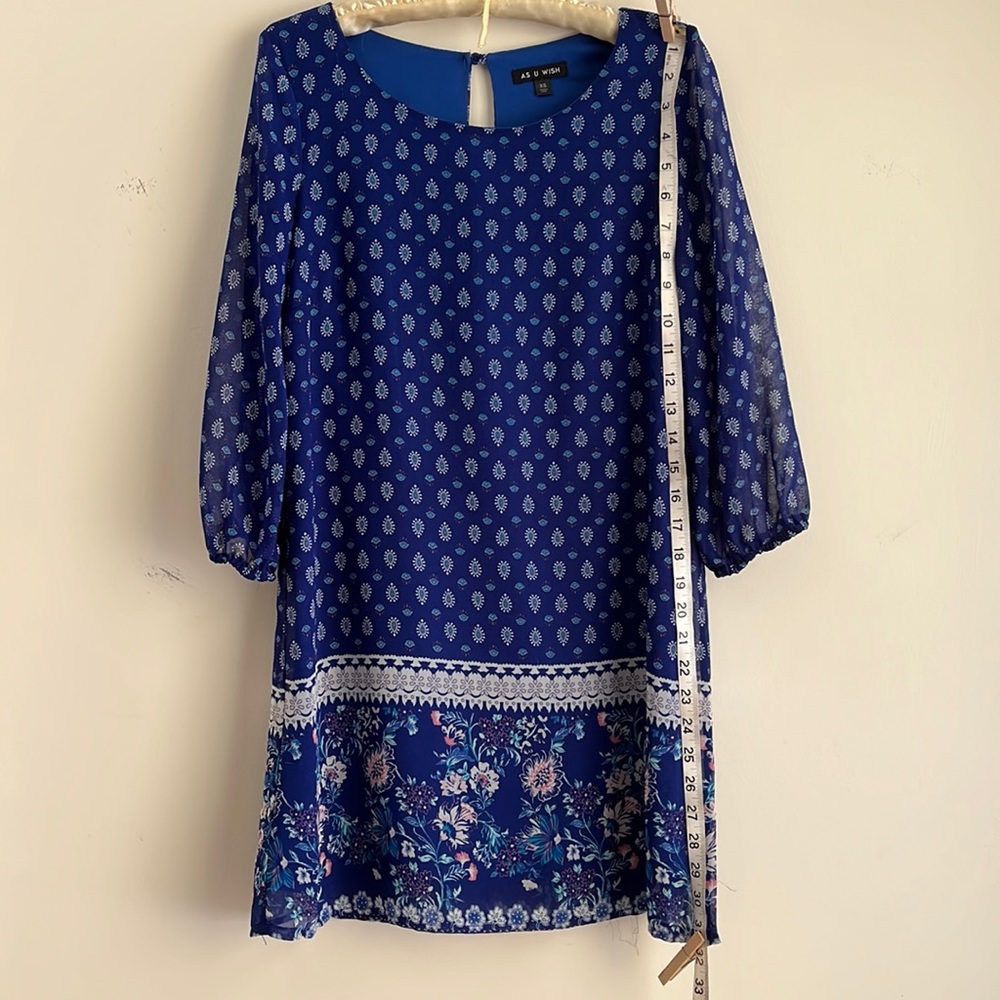 As U Wish Scoop Neck Shift Dress Size XS